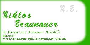 miklos braunauer business card